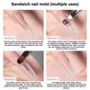 Original Sandwich Nails Dual Forms 60Pcs Nail Mold For Quick Salon Manicure Professional Use