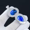 London Blue Topaz Gemstone Handmade 925 Sterling Silver Jewelry Pendant, Blue Handcrafted Jewelry Pendant Necklace, Thanks Giving Jewelry