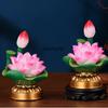 Electronic Lotus Lamp Buddha Front Offering Lamp Lotus LED Enshrined Perpetual Light Household Buddhist Lighting Fixtures 2pcs