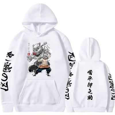 Japońska Animacja Bluzy z Nadrukiem Moda Bluza Hip Hop Casual Unisex Jesień Zima Polar Streetwear Męska Sudaderas