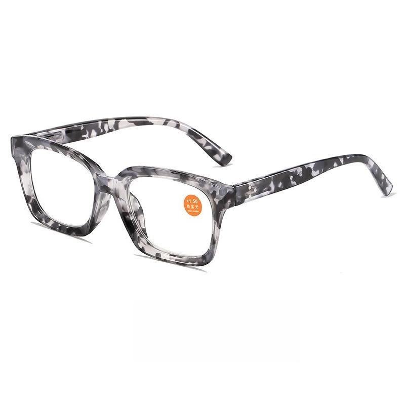 Women Fashion Reading Glasses Large Frame Anti Blue Light Trendy Eyewear Suitable Reading Books Retro Business Glasses Man