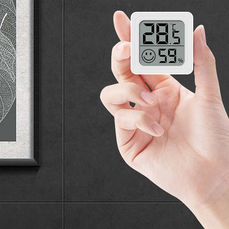 LCD digitalt termometer Hygrometer Innendørs Rom Elektronisk Temperatur Fuktighetsmåler Sensor Måler Værstasjon For Hjem