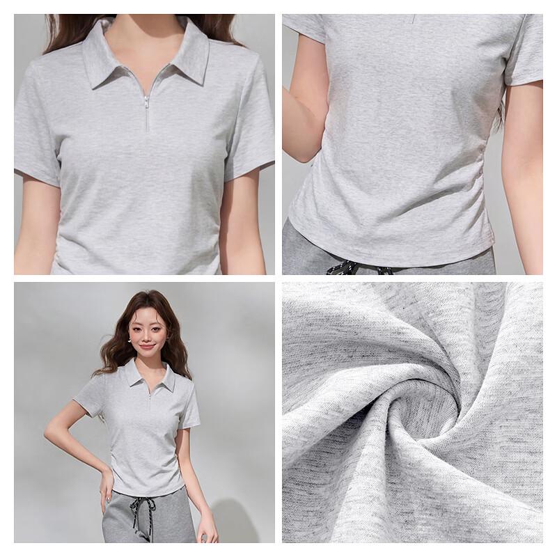 MJ STYLE Damen Raffiniertes Slim Fit T-Shirt mit Polokragen und kurzen Ärmeln