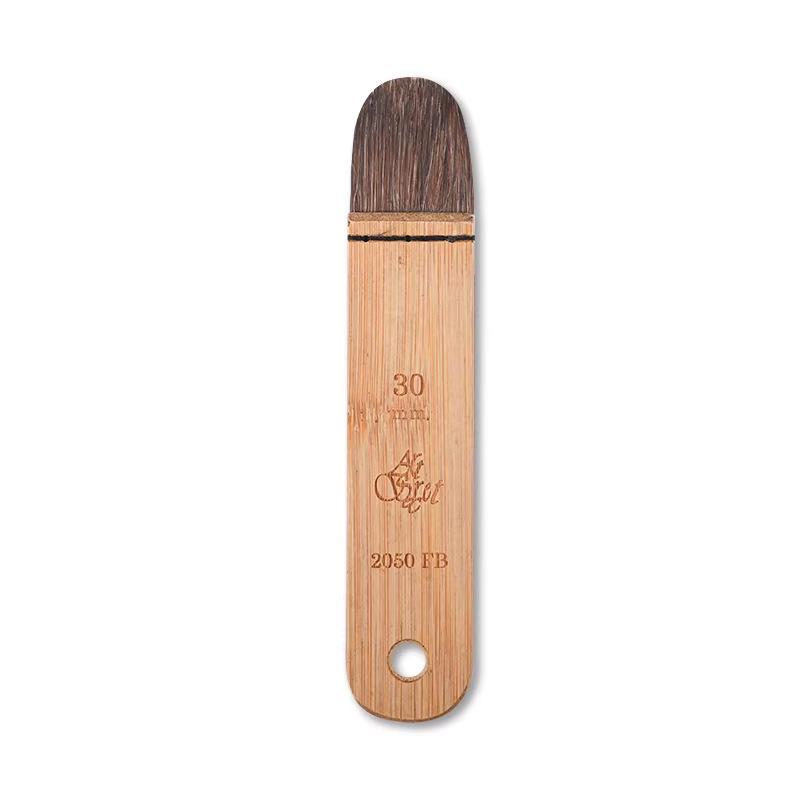 Artsecret Flat Brush with Grey Squirrel Hair Blend & Carbonized Bamboo Handle for Watercolor, Gouache, Oil, & Acrylic Painting