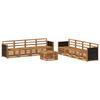 Outdoor Sofa Set 9 Pcs Solid Acacia Wood