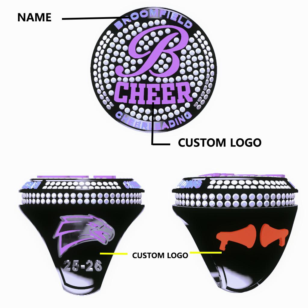 YUANYU Factory Customized LOGO Basketball, Football, Rugby Championship Champion Ring Sports Jewelry Men and Women Alloy Jewelry