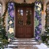 2D Flat, 2pcs 2D Flat Printing Floral Bloom Porch Banner Suitable for Indoor/Outdoor Entryway Wall Decoration, - Hanging Door Sign with Flower Pattern