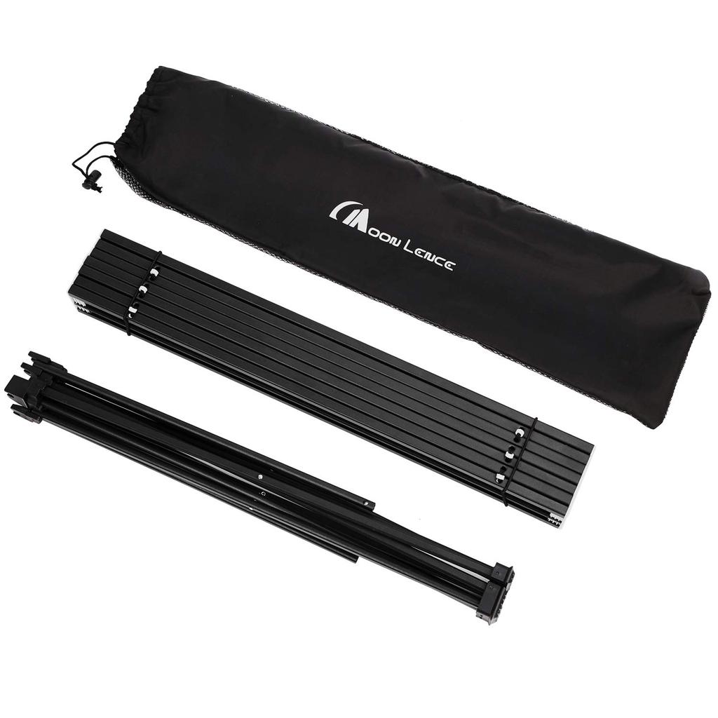 MOON LENCE Camping Table Aluminum Alloy Roll Table Outdoor Hiking BBQ Foldable Compact Ultra Lightweight Storage Bag Included M