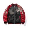 East Rain FUN210 Dragon Sukajan Stadium Motorcycle Japanese Jacket Men's Jacket, Black, Jacket, Ma-1 Style, Embroidered, Lightweight, Jacket, Pattern,