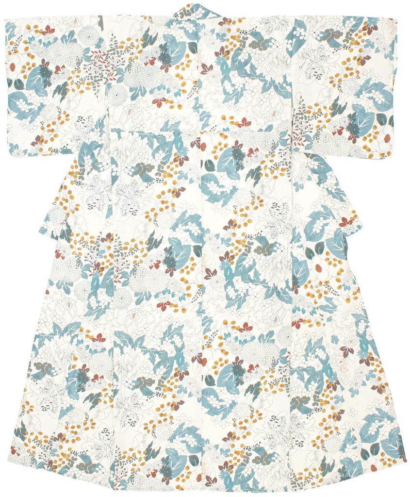 SOUBIEN Floro Yukata Set and Free Beginning of Summer Blooms X Women's 3-Piece (Yukata, Half-Width Obi, Geta), Size, Cream, Ykt10292-obh01971