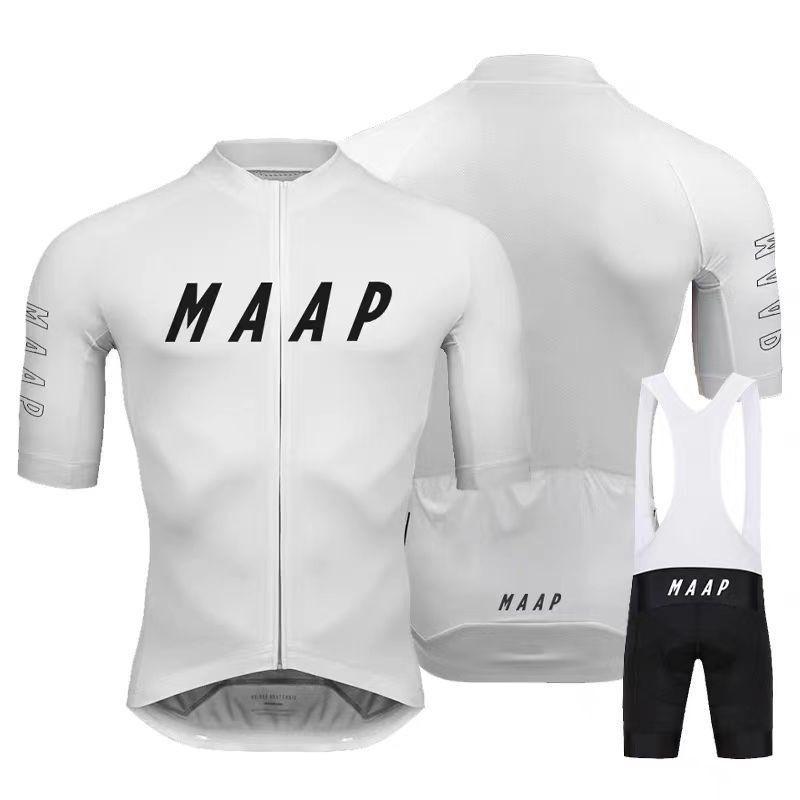 MAAP Mens Cycling Jersey Bib Shorts Set Performance Road Bike Apparel Breathable