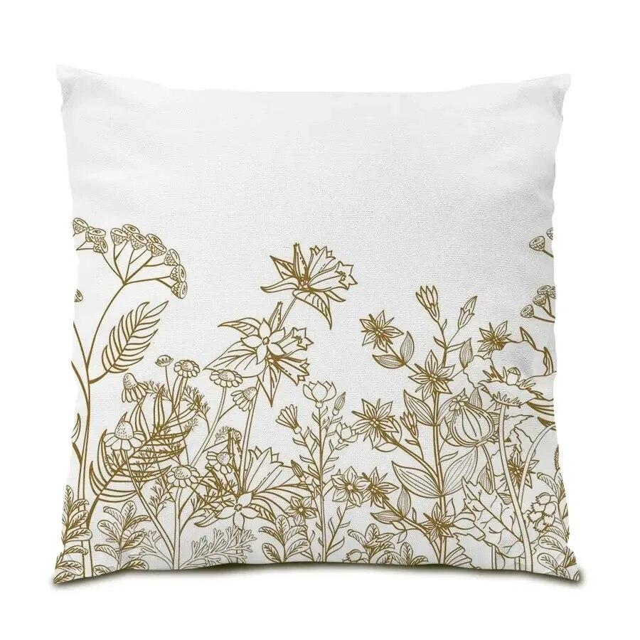 

Декоративная подушка с цветочным принтом, квадратная наволочка для украшения дома в виде свежего цветка 40x40cm