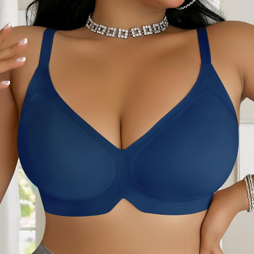 Women Plus Size Seamless Push Up Bra Anti-Sagging Full Coverage Brassiere