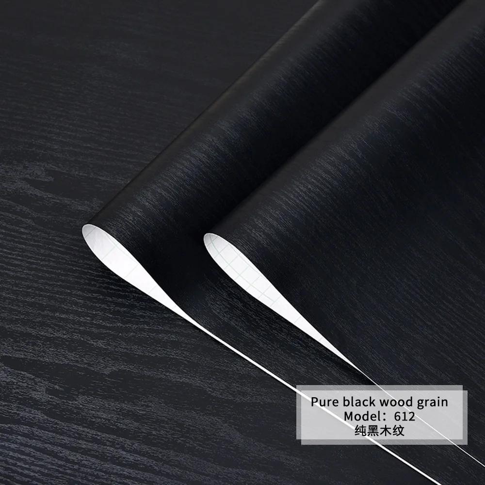 Waterproof Wood Vinyl Wallpaper Self Adhesive Wallpapers Doors Cabinet Desktop Modern Furniture Decorative Wall Paper