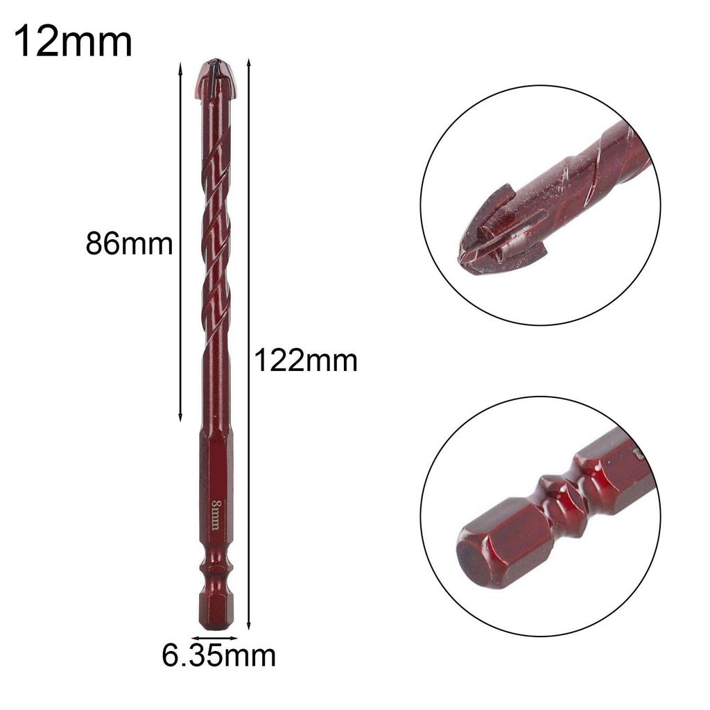 Cross Hex Drill Bit Set Glass Porcelain Tile Drill Bits Kit