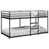VidaXL Bunk Bed Without Mattress Black 90x190 Cm Steel, Bed Frame, Slatted Base, Bedroom Furniture, Loft Bed, 4019876