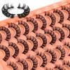 Europäische und amerikanische neue Produkte Dd Chemiefaser Russisches Volumen Falsche Wimpern 20 Paar dicke natürliche gepfropfte Wimpern