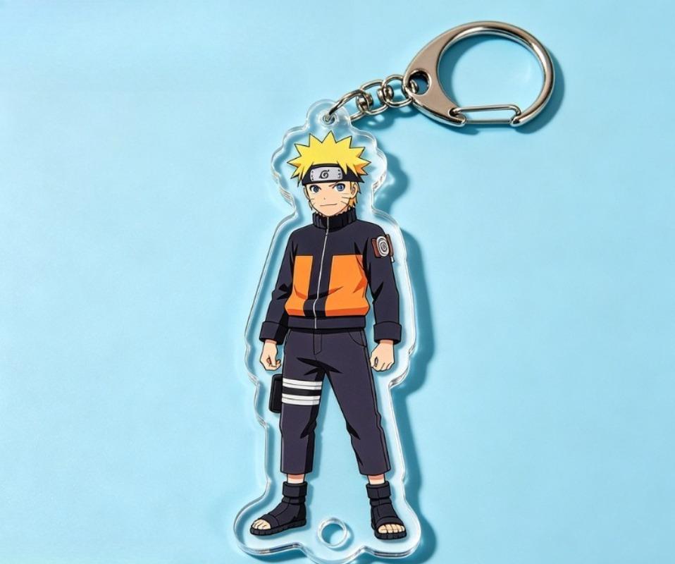 Cute Cartoon Ninja Acrylic Keychain Kawaii Anime Style Single Character Pendant Transparent Charm Bag Car Hanging Adult Fan Gift