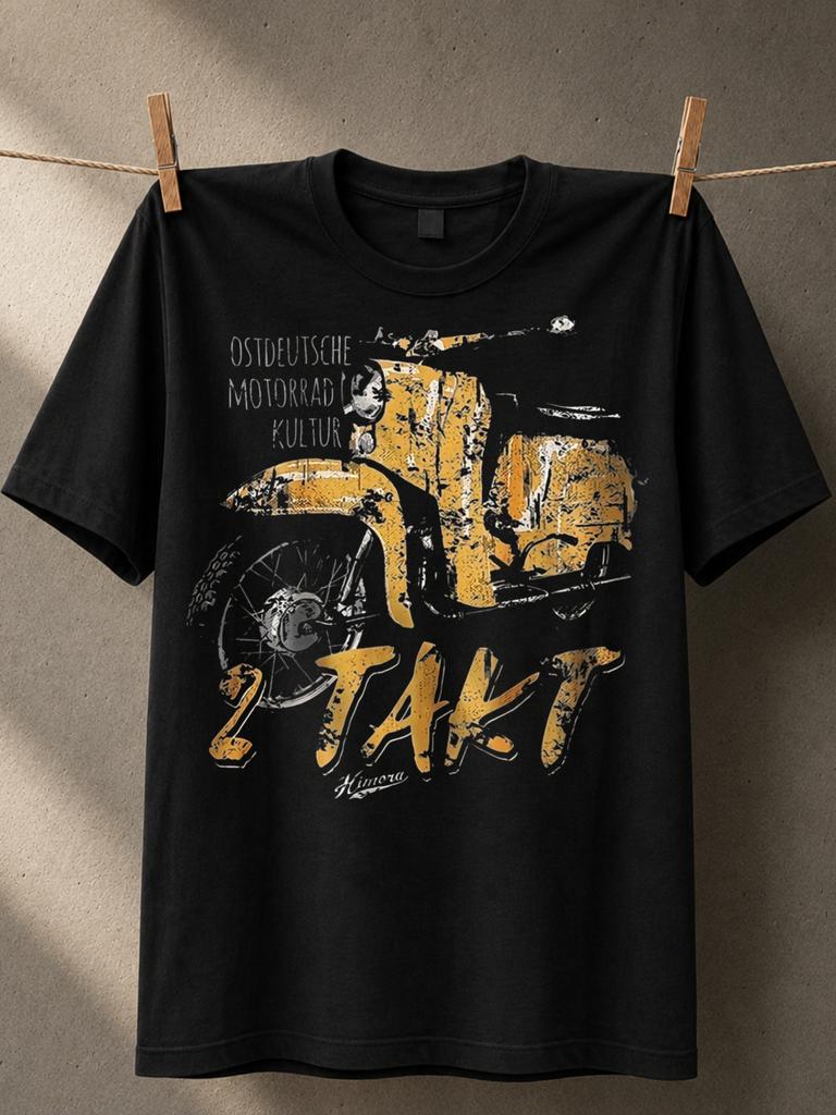Ostdeutsche Motorrad Kultur Simson Gerunisex Two Stroke Motorcycle Culture Tee With Yellow Vintage Unisex All TShirt