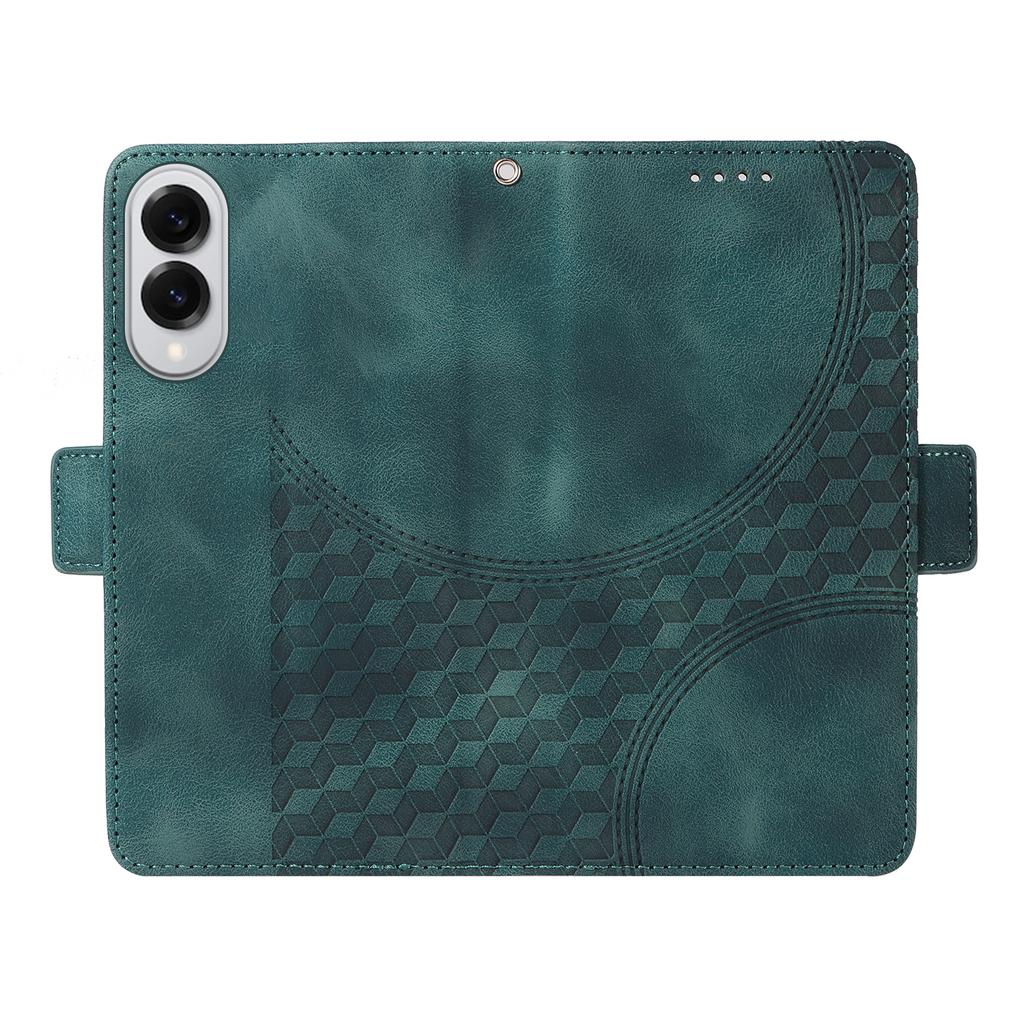 For Samsung Galaxy S25 Edge Case PU Leather Phone Cover Rhombus Starry Imprinted