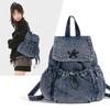 Denim Rucksack Mehrzweck-Rucksack Große Kapazität Schüler Schultasche