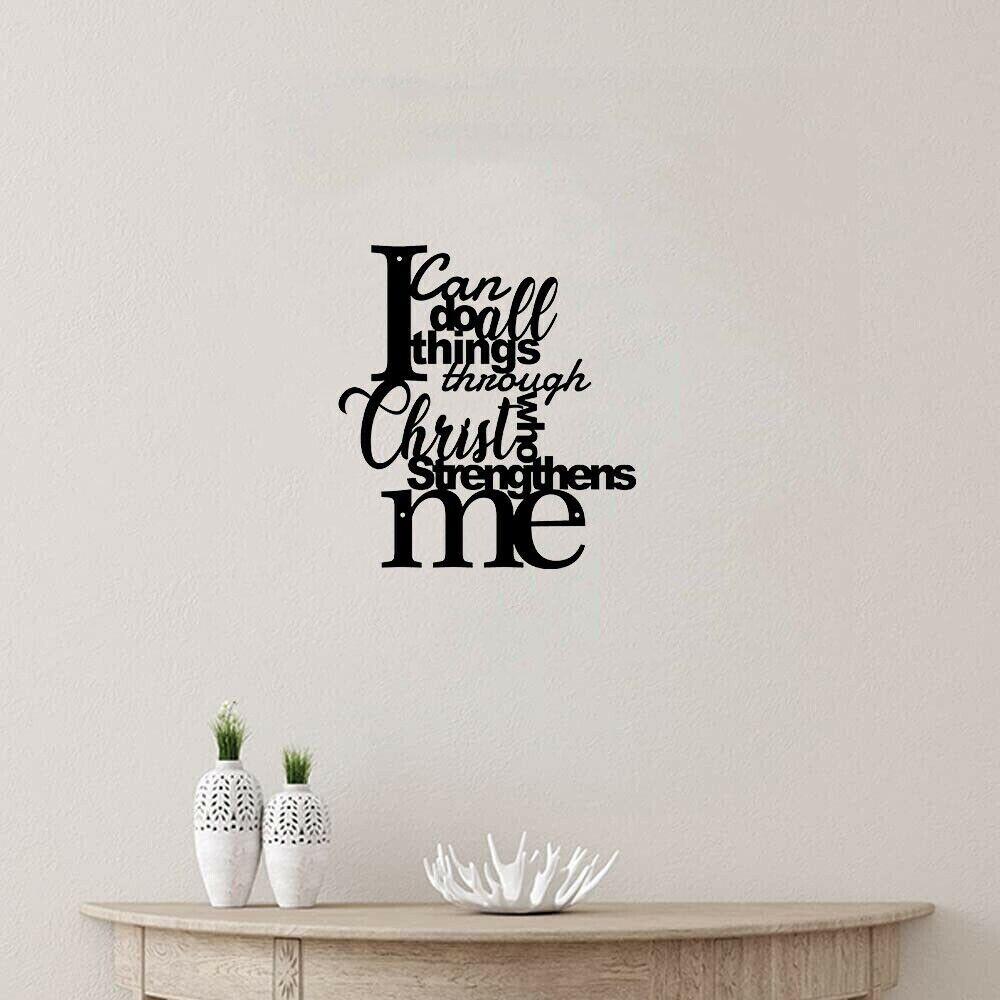 

Я могу делать все через Христа, Который укрепляет меня Металлический Знак Стены