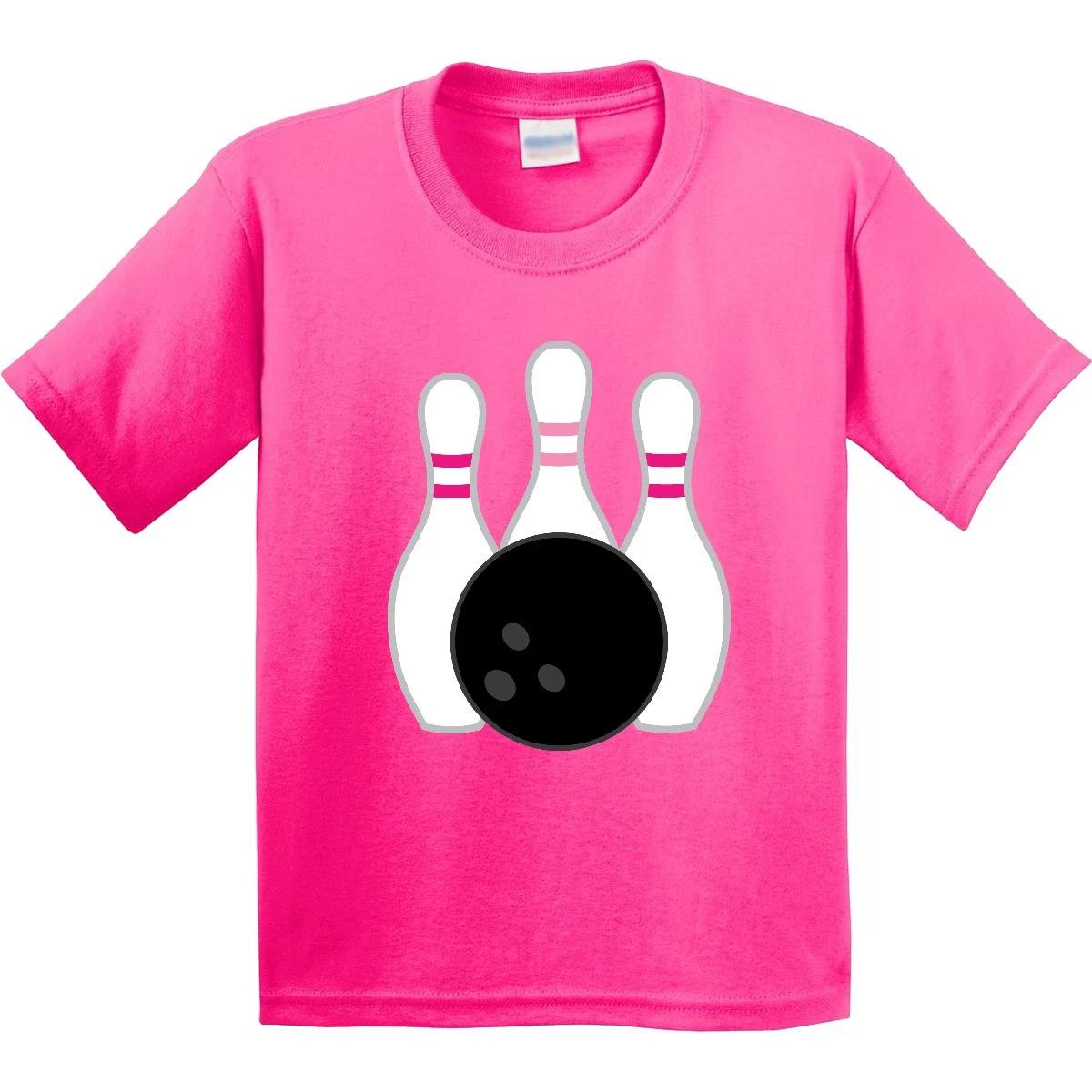

Inktastic Bowling Pins (pink) Youth kids boys T-Shirt Team Ball Bowl Sports Tee Kids Child 130