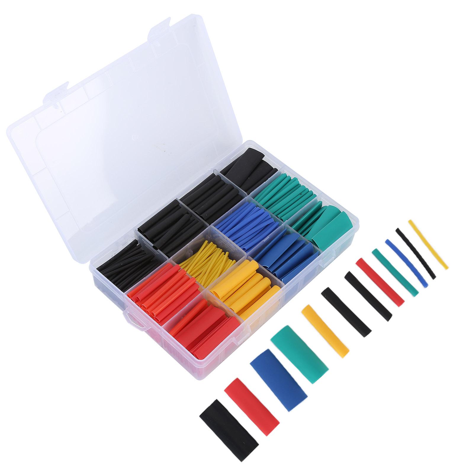 

530 Pcs Heat Shrink Tubing Good Sealing Corrosion Resistance Electric Insulation Tube for Solder