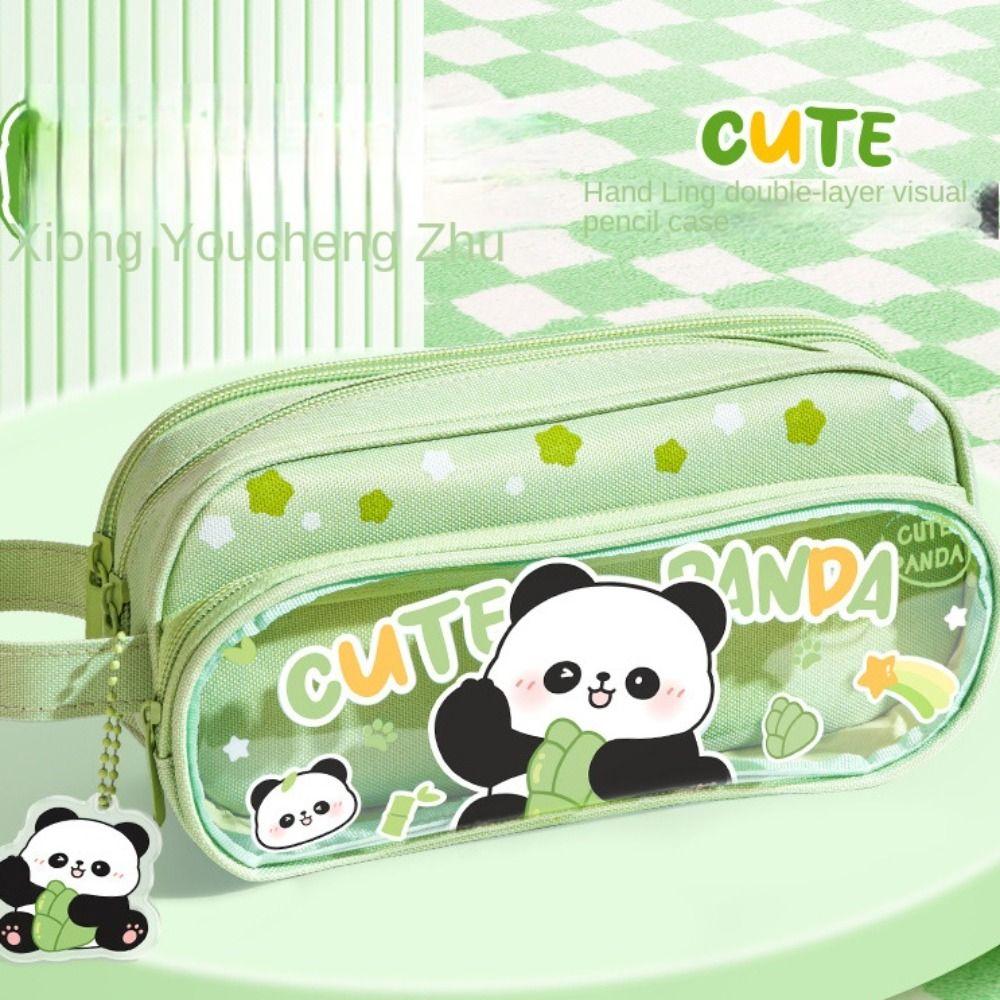 Cartoon Candy Colored Pencil Bag Large Capacity Pencil Case Cute Stationery Storage Bag Boy/Girl