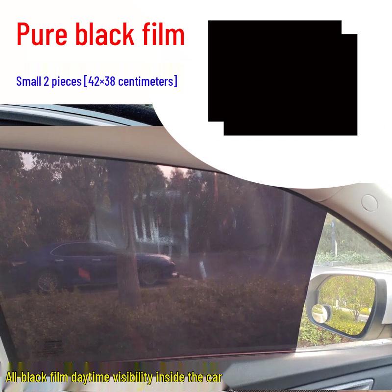 Car Sunshade Static Cling Film - Heat Insulation & Privacy Blackout for Side and Rear Windows.