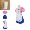 Dangan Ronpa 2 Mikan Tsumiki Pink White Uniform Suit Costume