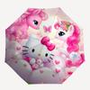 1pc Hello Kitty Unicorn umbrella automatic open/close, 8-Rib Durable Frame, Compact Folding Design, Ideal Birthday/Holiday Gift  1164A