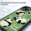 Slim Skin Feeling Cartoon Cute Panda Soft Silicone PU Leather Cover Phone Case for iPhone Samsung Huawei Honor Xiaomi Redmi OPPO Realme Vivo