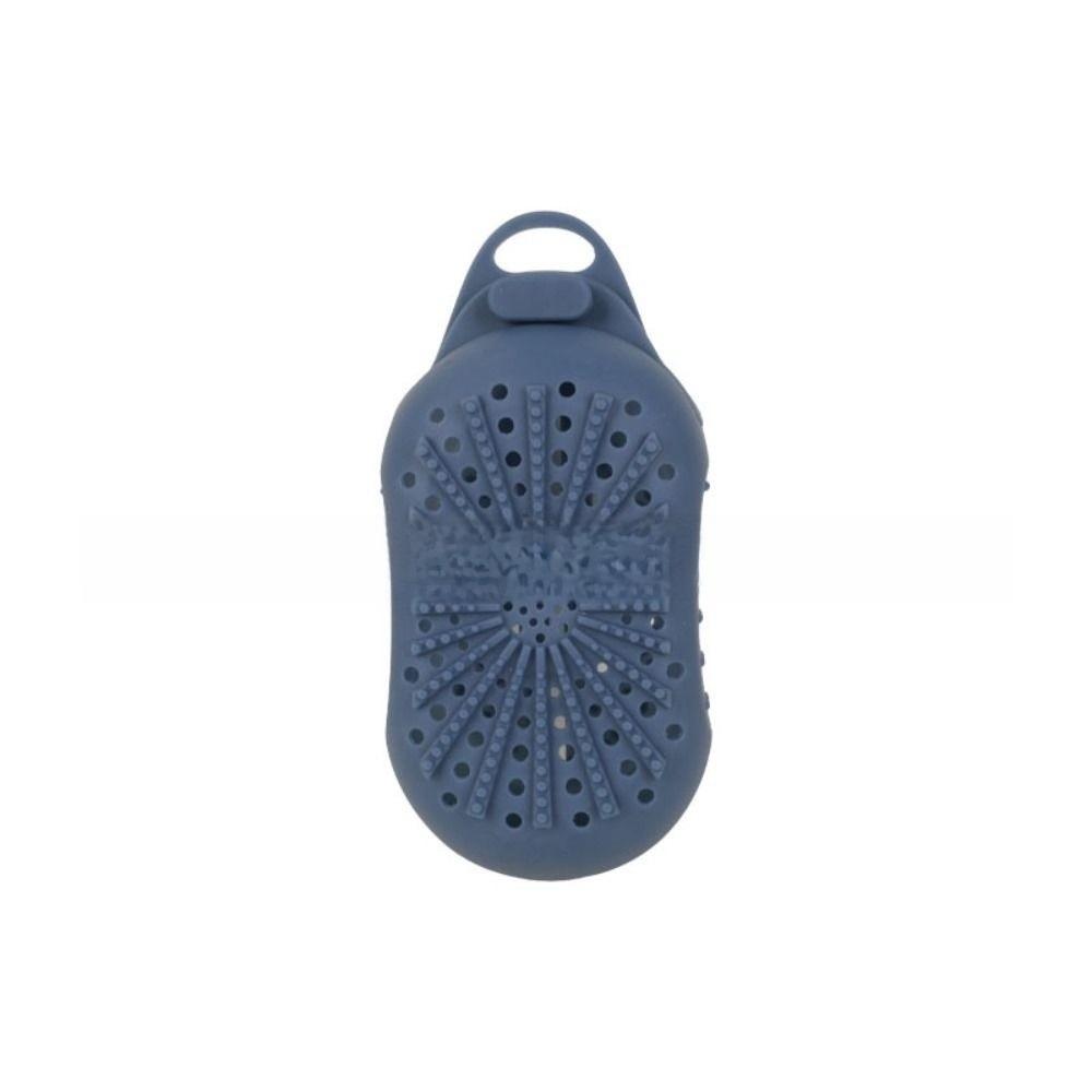 New Silicone Material Silicone Soap Scrubber Quick-Dry Deep-Clean Exfoliating Soap Holder Gentle Soap Saver Pouch Bathroom синий