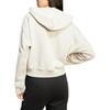 Adidas 3S FT FZ HD Chaqueta con Capucha Deportiva Casual con Raya Lateral para Mujer Chaqueta Miracle-Alum-Brown Blanco JW1821