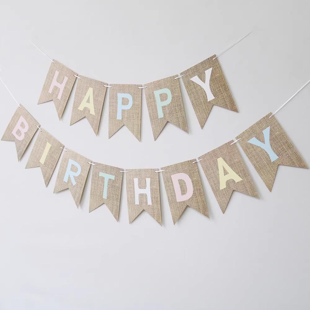

Mermaid Tail Birthday Banner: 16x11.5 Small Paper Flags for Children s Party Decor