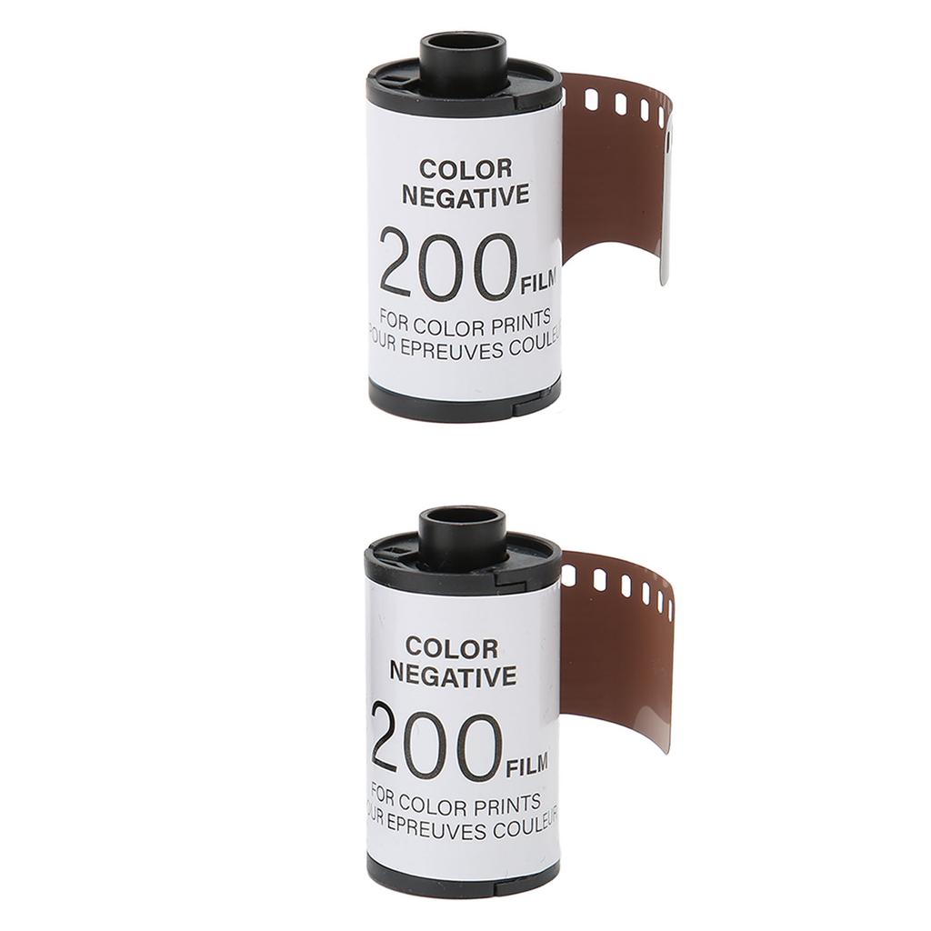 2 Roll 35mm Camera Color Film ISO 200 8 Sheets Each High Saturation HD Camera Color Negative Film