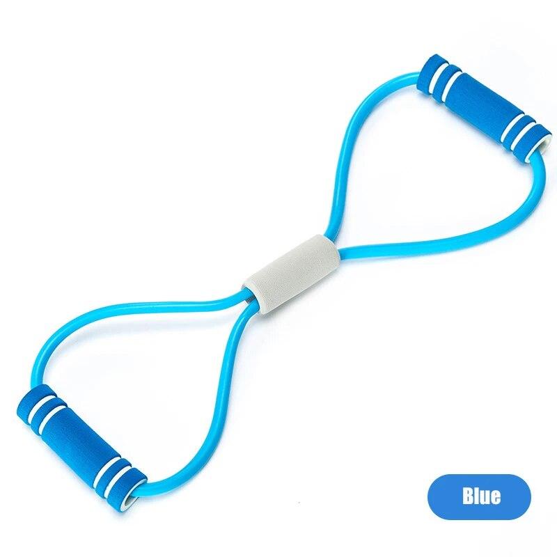 Resistance Fitness Band Yoga Gym Fitness Equipment Pull Rope Figure 8 Elastic Chest Expander Muscle Training Pull Rope