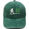 Bigfoot Mountain Forest Pine Embroidery Washed Baseball Cap Outdoor Camping Hiking Female Vintage Old Daddy Hat