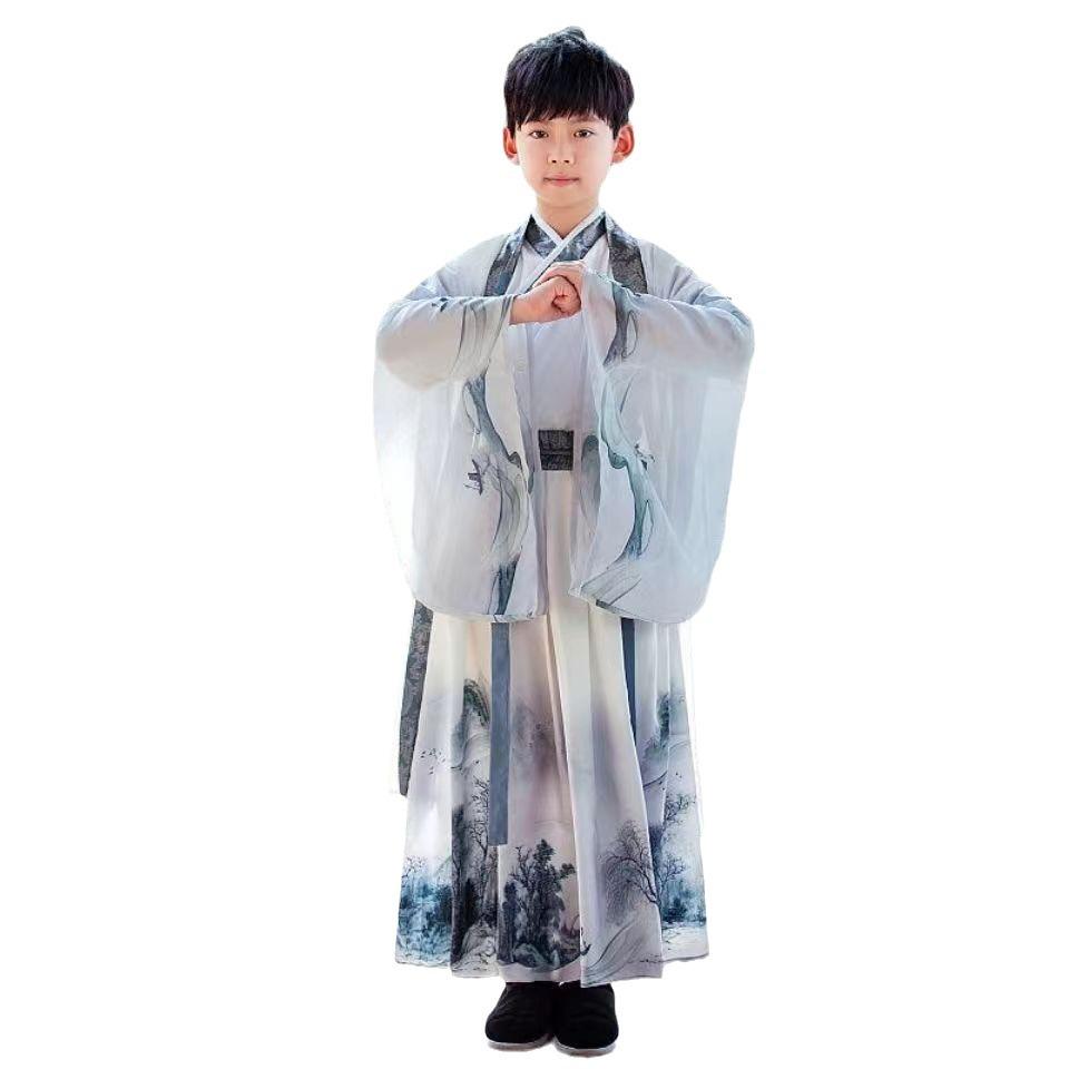 Costume Hanfu Dinastia Song per Bambini - Abito da Esibizione per Bambini Studente/Poeta