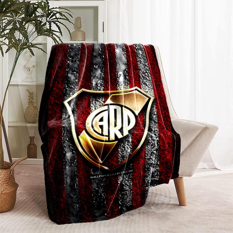 1pc Blanket - Club Atlético River Plate Print Design, Lightweight Blanket for Sofa, Bed- Soft &Warm, Gift for All Seasons