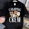 Boys Crewneck Short Sleeve Tee, Camping Crew S'Mores Campfire Lion Tiger Dinosaur Graphic Casual Tops