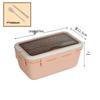 Portable Wheat Straw Bento Box: Insulated, Multi-Compartment, Japanese-Style, Microwave Safe for Office Workers & Students