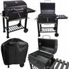 Large Cast Iron Charcoal Grill 113.5X50X107 Cm Garden XXL + Cover