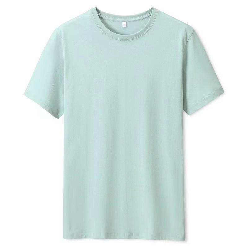 Available: Men's 180g Cotton Crew Neck Short Sleeve T-Shirt - Solid Color, Pure Cotton, Ideal for Summer and Advertising.