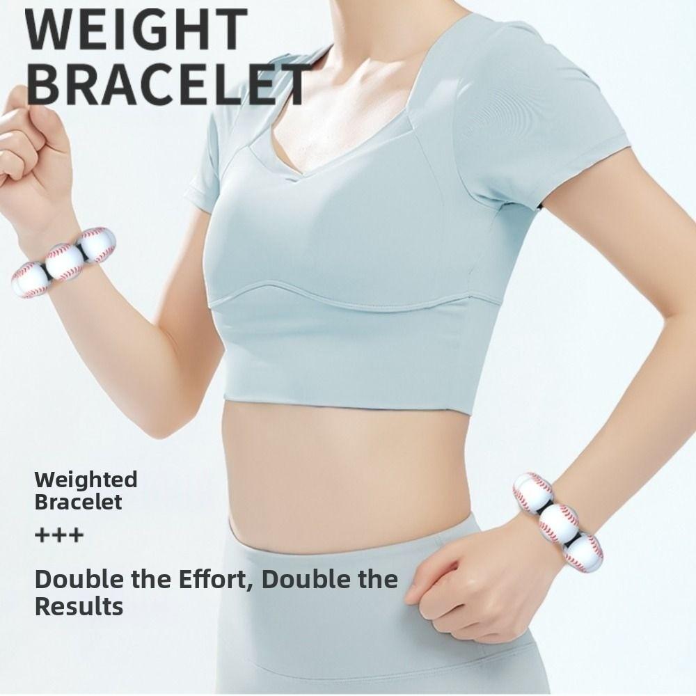 1 Pair Weight Adjustable Wrist Weight Bracelet Sweat-proof Weight-bearing Fitness Equipment Pilates