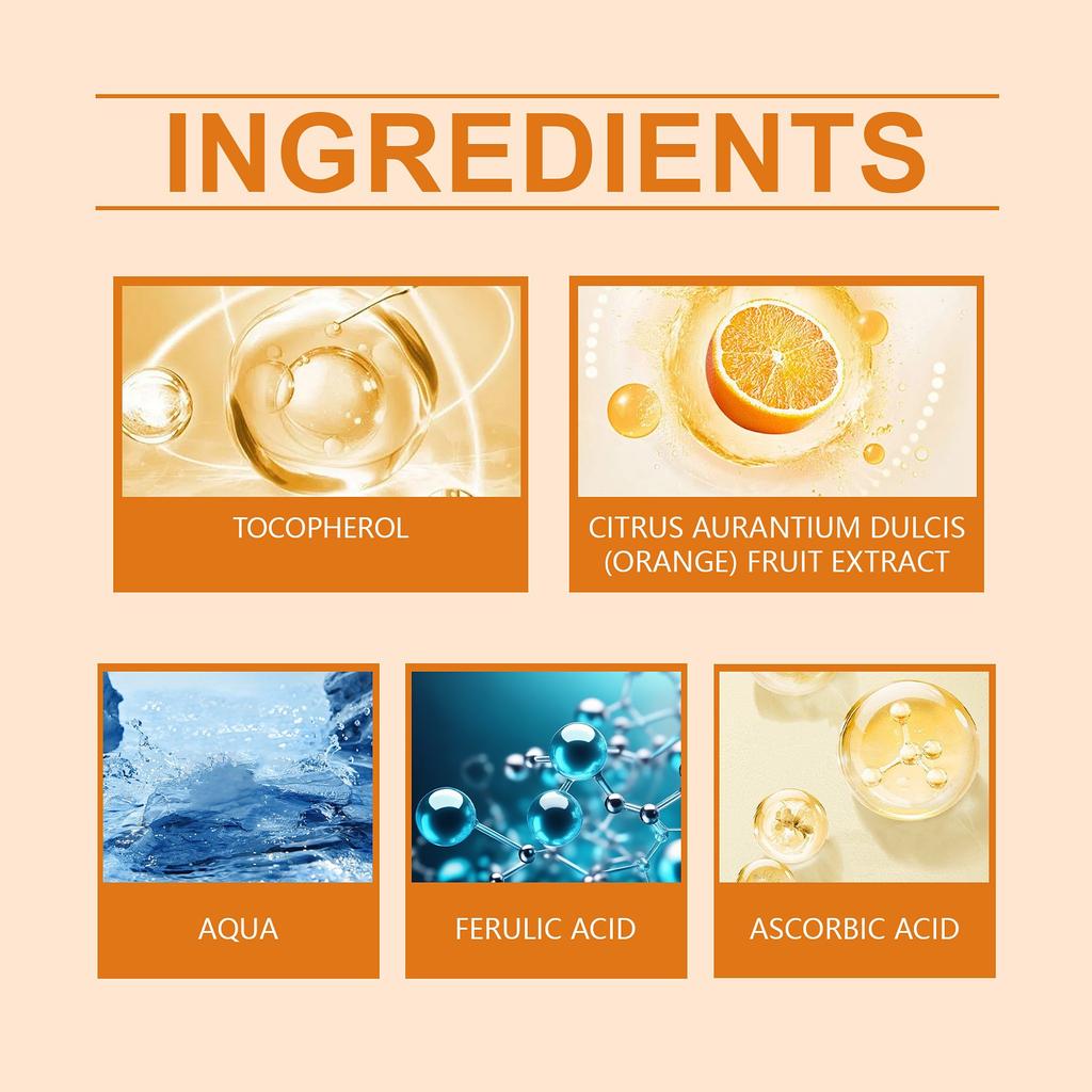 VitaminC Facial Serum Brightening Skin Color Hydrating Moisturizing Tender Moisturizing Facial Skin Serum 30ml