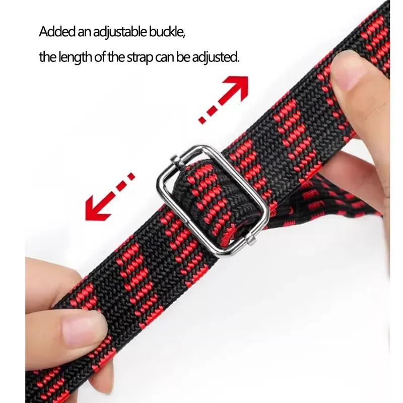 Adjustable Elastic Tie Down Strap 1-5M High‑Tension Binding Rope With Hooks For Motorcycle Bike Luggage Cargo Secure Fixing