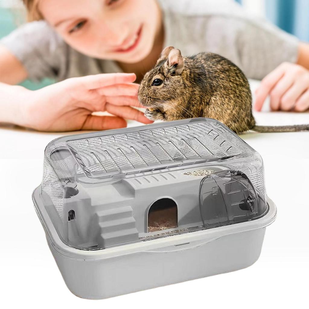 Double Layer Large Hamster Cage with Exercise Wheel Luxury Pet House Hamster Nest Portable Small Animal Habitat for Gerbils Mice