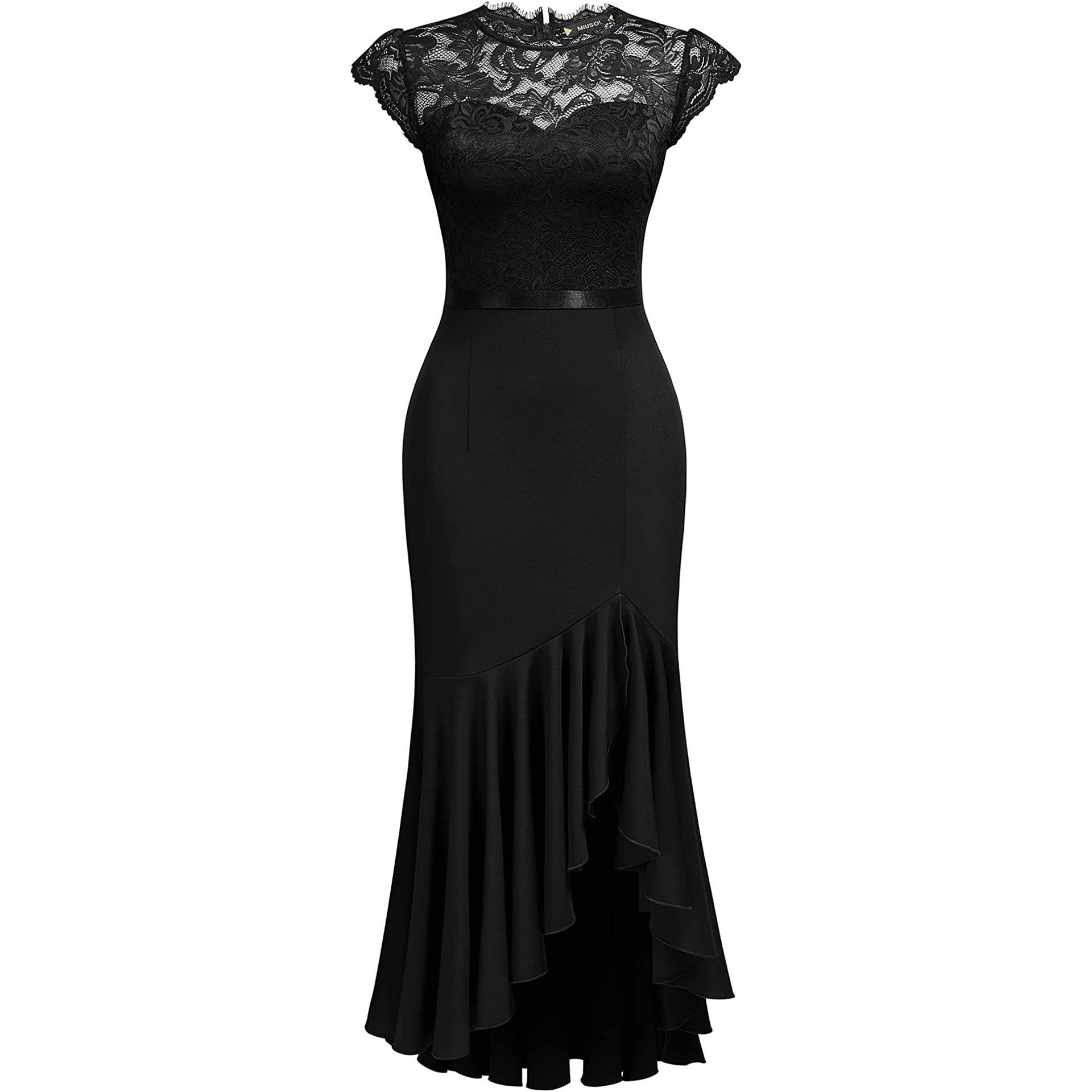 Amazon eBay foreign trade 2025 new cross-border women s lace dress evening dress bridesmaid hip fishtail dress S